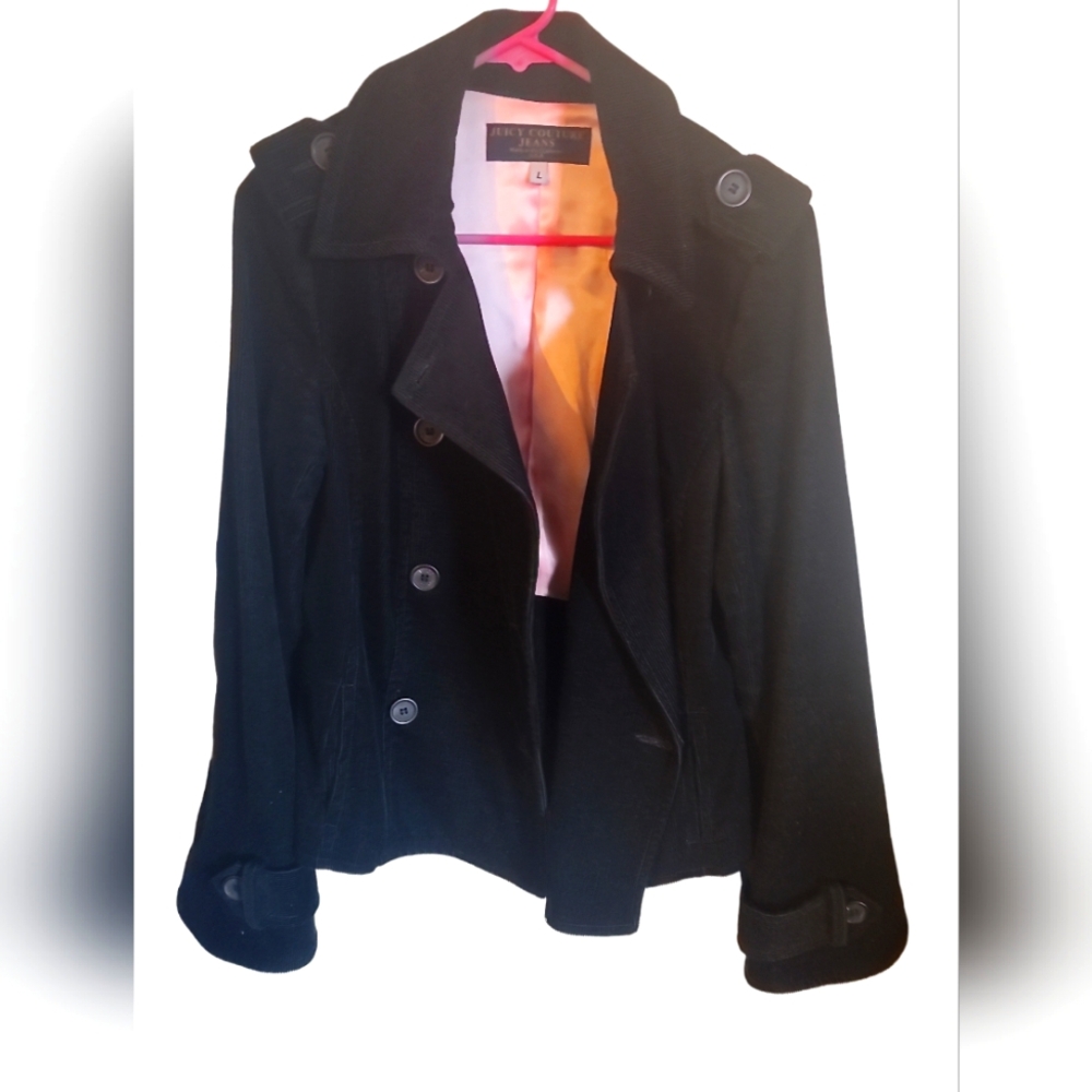 Juicy Couture  Authentic Vintage NWOT Rare Find Black Corduroy Jacket